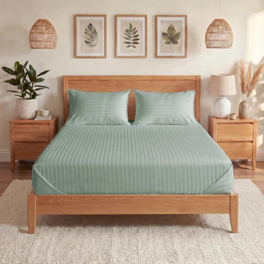 100% Cotton King Size Bedsheet + 2 Pillow Cases